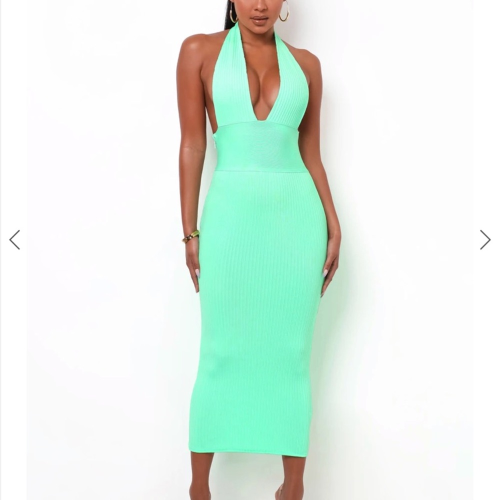 Maxi halter Mint bandage dress